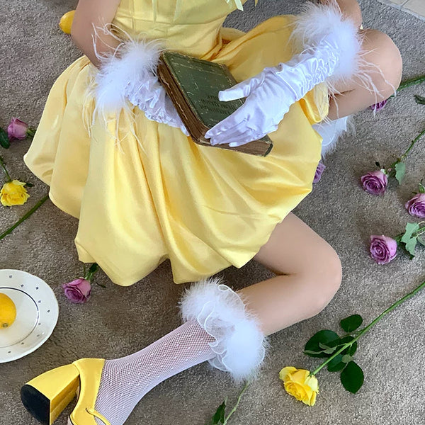 Fashion niche Ju Jingyi same gloves birthday photo bride wedding dress photo accessories hand sleeves