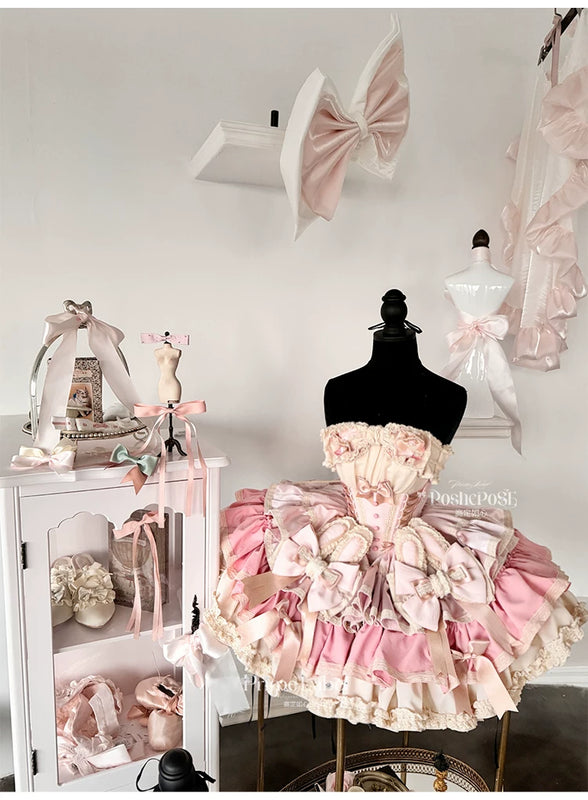 【ribbon dance】reborn edition 【pink bunny】pink cos christmas, halloween princess dress