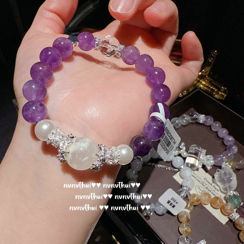 Floral Gilded Uruguay Purple Snowflake Ghost Bracelet