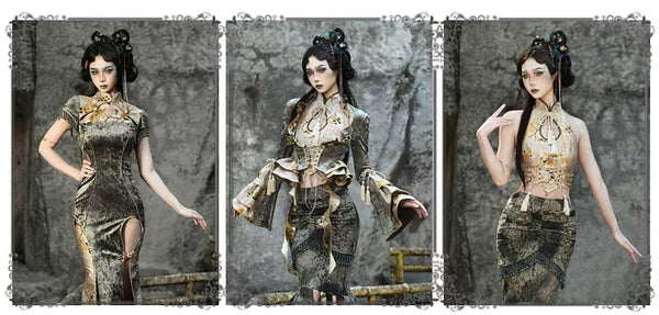 New chinese style tassel jacquard tassel scale pattern waist girdle christmas