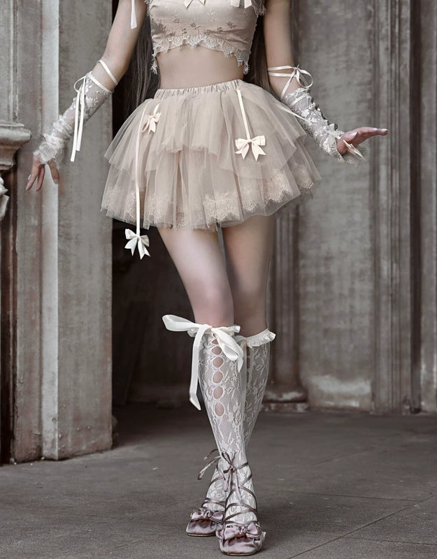 Original ◆ Broken ballet mesh tutu outwear violent bustle a-line skirt christmas