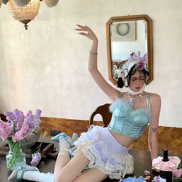 Fashion niche bow cross strap jk ballet white sweet leggings summer mary jean socks