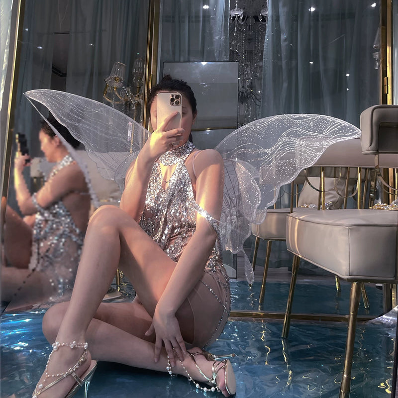 Handmade personalized rhinestone birthday elegant socialite halterbackless taylor swift same style dress