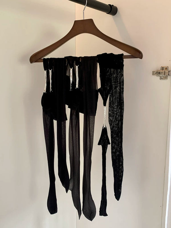 Fashion niche design Spice girl sexy royal sister wind high tube socks fashion pen pure desire stockings