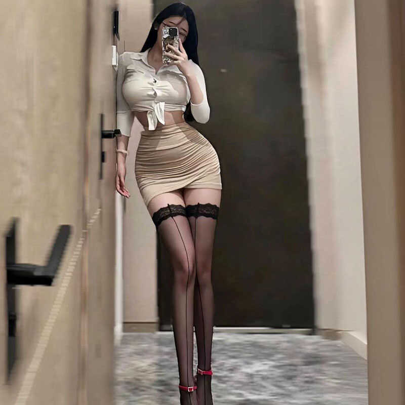 Spice Girl Temperament Strap Short Button Top Skinny Short Skirt Korean Version Irregular Skirt Sexy Hip Wrap Skirt Autumn