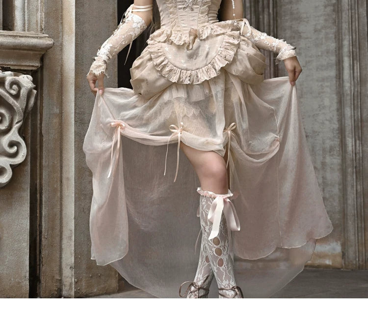 Ballet collection heavy industry classical european style fishbone bustier christmas court vest