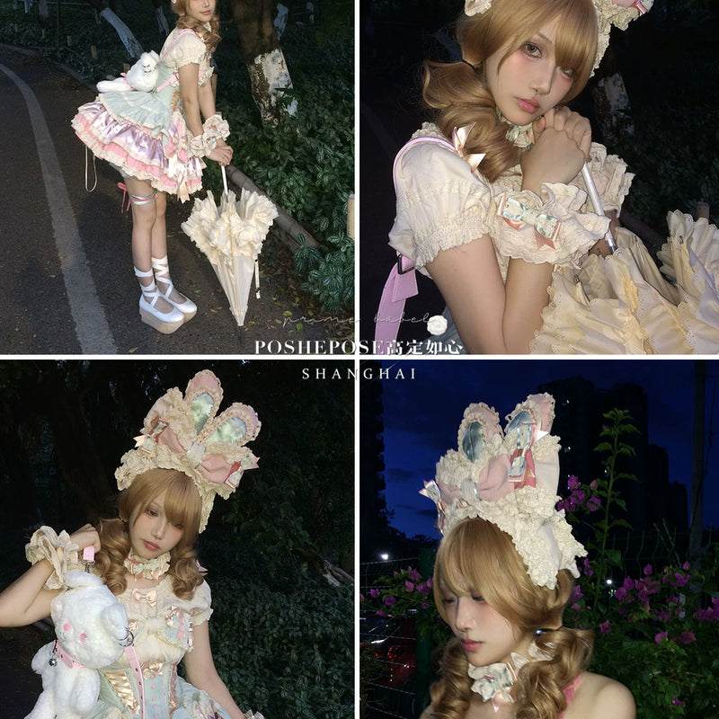 【ribbon dance】reborn edition 【pink bunny】pink cos christmas, halloween princess dress