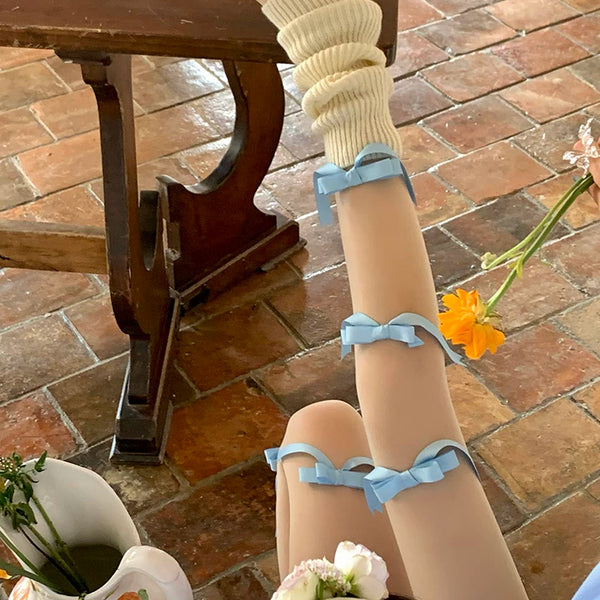 Fashion niche balletcore foot-stepping ballet French girl vertical stripe stack socks sheath leggings y2k