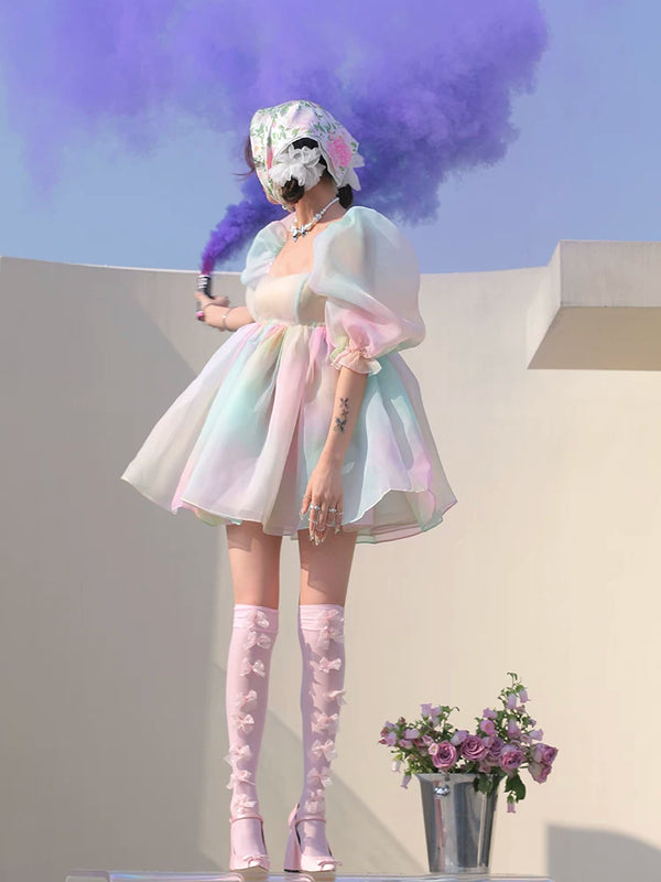 Fashion niche girl heart bow knee socks college style girl Lolita college style stockings princess