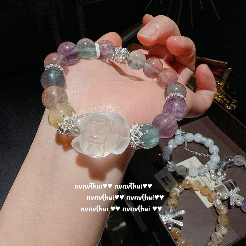 Floral Gilded Uruguay Purple Snowflake Ghost Bracelet