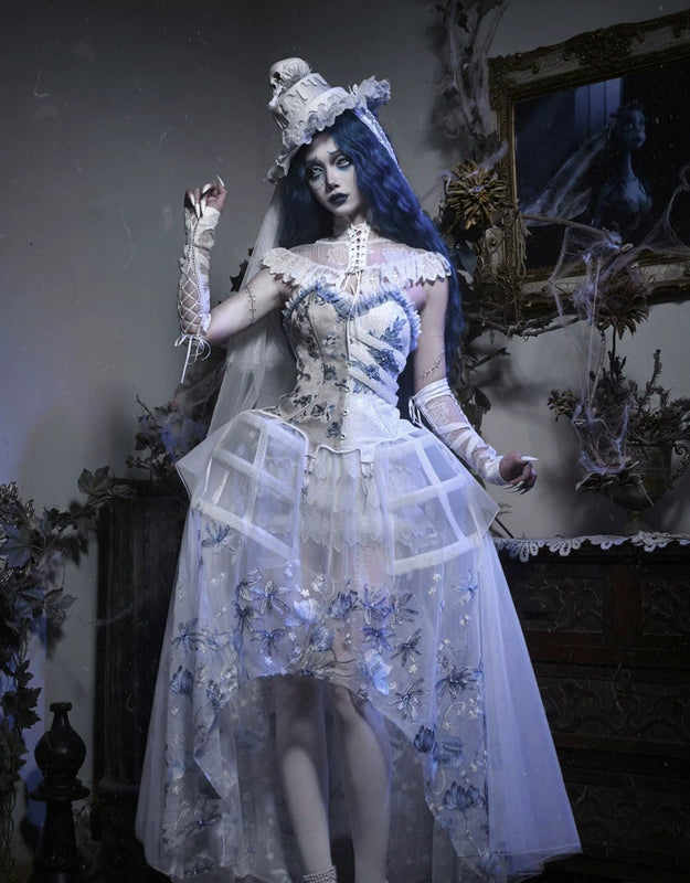 Special ribbed lace chiffon tailored bolero top - christmas edition