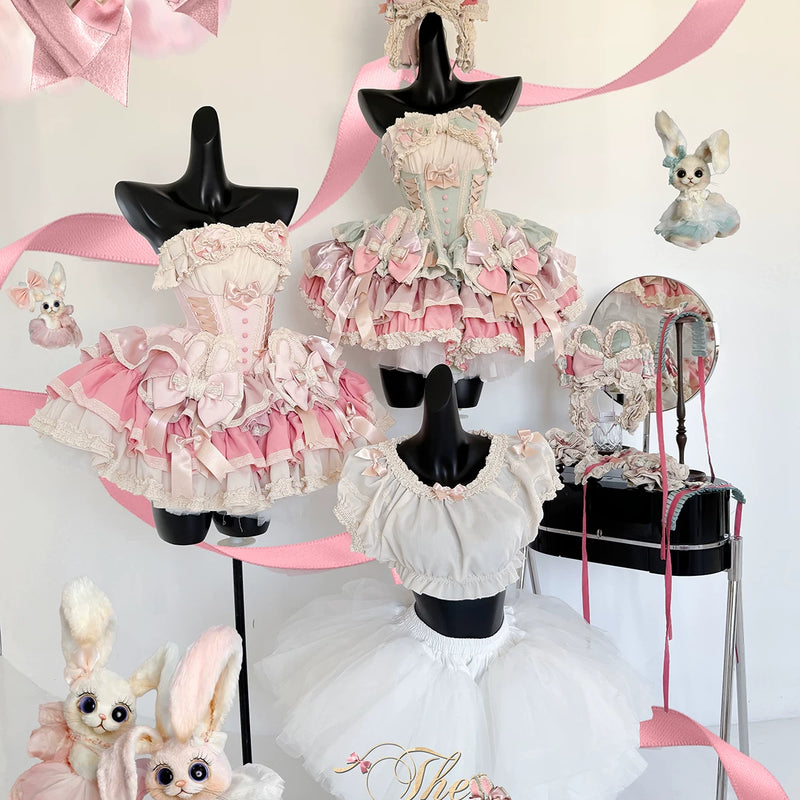 【ribbon dance】reborn edition 【pink bunny】pink cos christmas, halloween princess dress