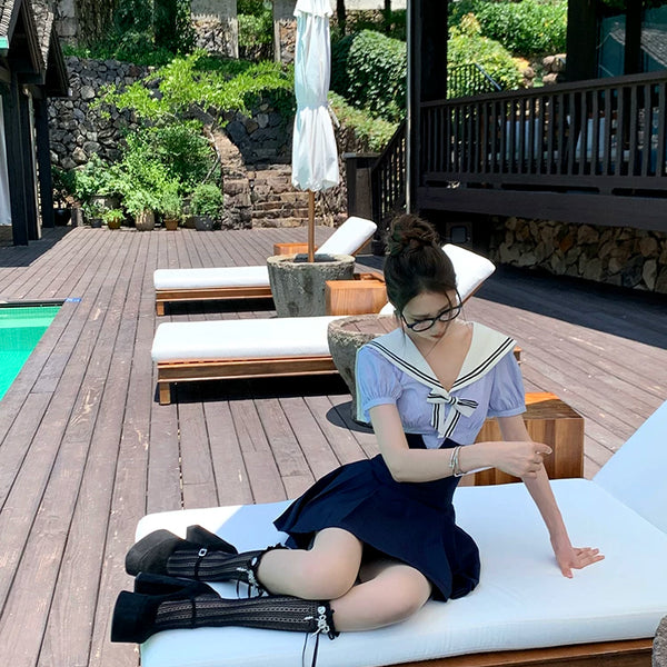 Fashion niche design Lolita socks women's lace pearl bow calf socks stacking socks