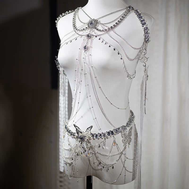 Electronic music festival european and american dj nightclub bar disco performance ds performance angel photo feather suit