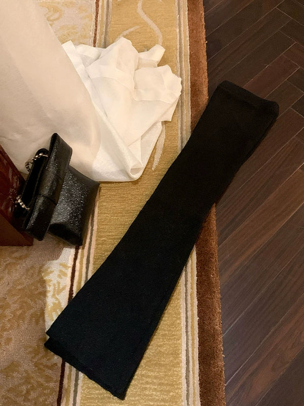 Fashion knee socks cover women's autumn and winter knitted leg cover Y2K slightly stretched and thin winter warm high pile socks