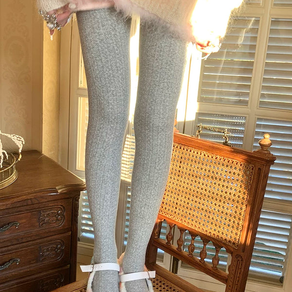 Fashion Twist Pantyhose Bareleg Artifact Stockings Spring, Autumn and Winter Pressure Pants Skinny Leggings Outer Wear