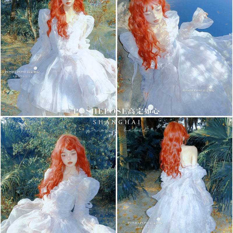 High-end custom-made iris heart thoughts·her lifelong dream jade smoky purple birthday dress