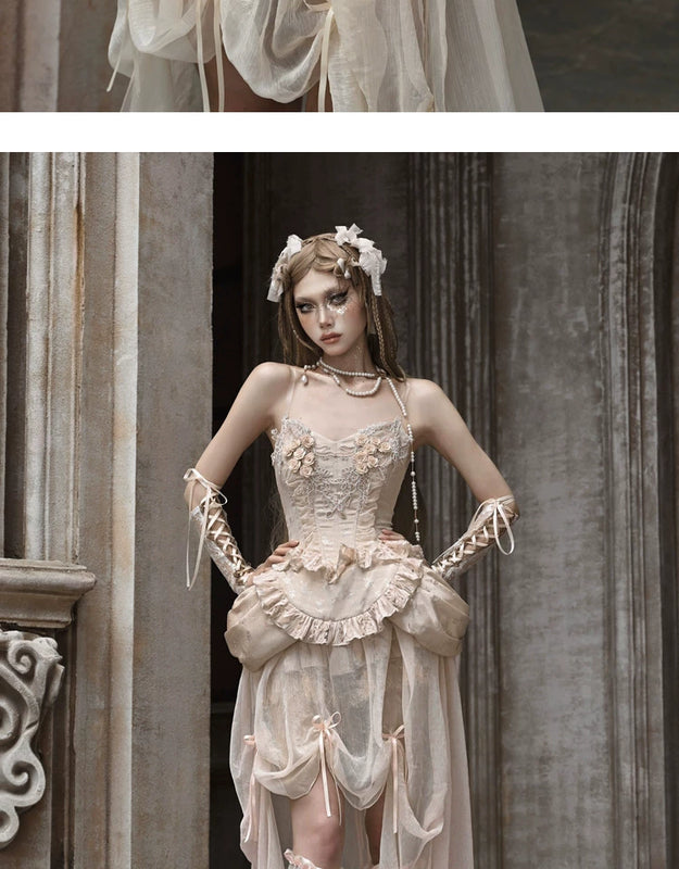 Ballet collection heavy industry classical european style fishbone bustier christmas court vest