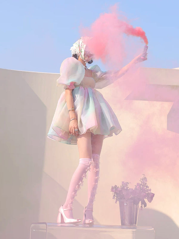 Fashion niche girl heart bow knee socks college style girl Lolita college style stockings princess