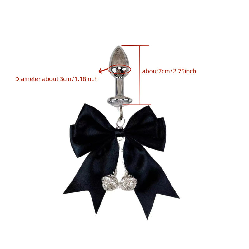 Fun Bow Palace Bell Backyard Anal Plug Alternative Training Breast Clip Traction Chain Cute Stimulation Flirting Toy