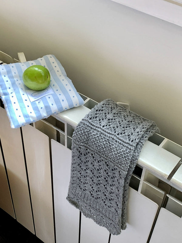 Fashion niche hollow wool stacked calf socks knitted stacked wear stepping socks cover thin versatile leg cover