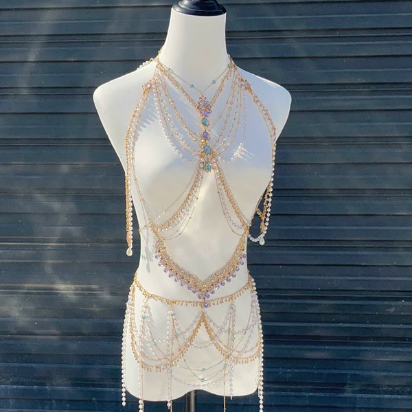 Mermaid swimsuit european and american edc electronic music festival costume tutu luxury ds performance outfit clubbing dj bar show halloween dress