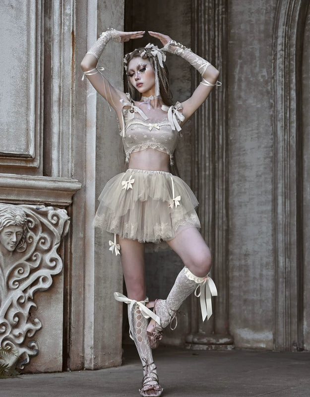 Original ◆ Broken ballet mesh tutu outwear violent bustle a-line skirt christmas