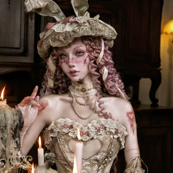 Heart-shaped fishbone corset top - court style waist cincher - fitted christmas top