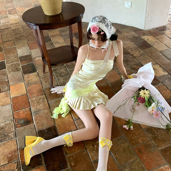 Fashion niche spring and summer court gorgeous texture glossy ribbon inlaid gemstone lace mesh jewelry gloves