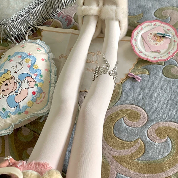 Fashion niche atmosphere bow rhinestone belly lift hip pressure thin autumn and winter warm pantyhose women