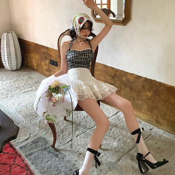 Fashion niche tube socks three-dimensional camellia bow socks summer thin niche design black tube socks