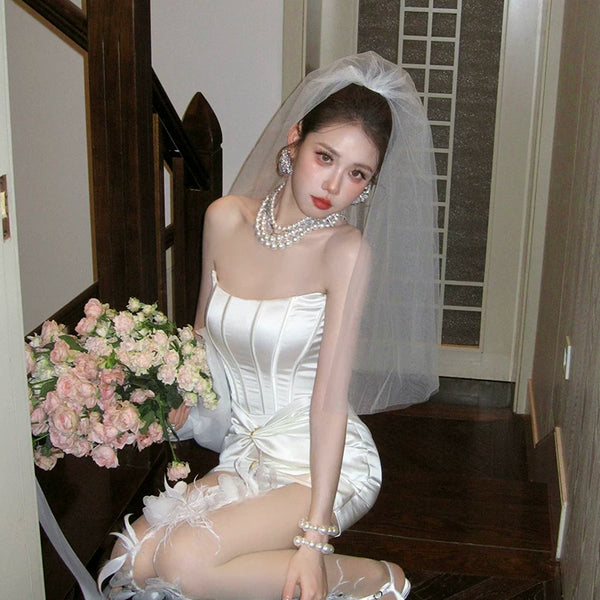 Fashion custom exaggerated sweet white feather pearl handmade socks pantyhose ultra-thin stockings