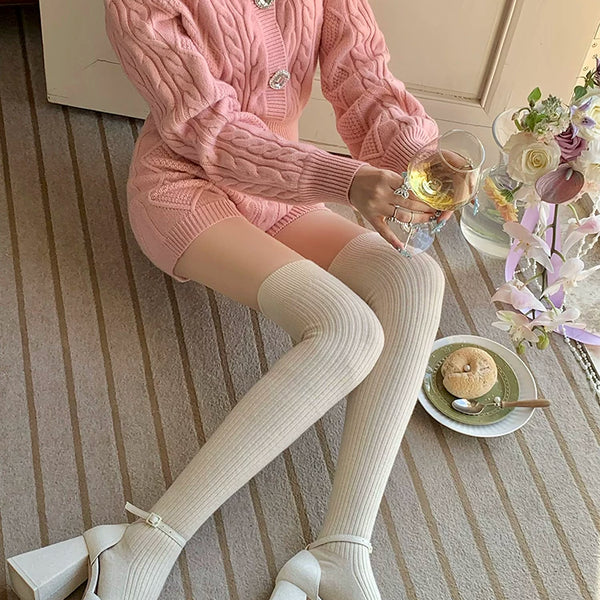 Fashion niche women's wool socks women's medium tube Japanese thickened long tube stacking socks autumn and winter cashmere socks