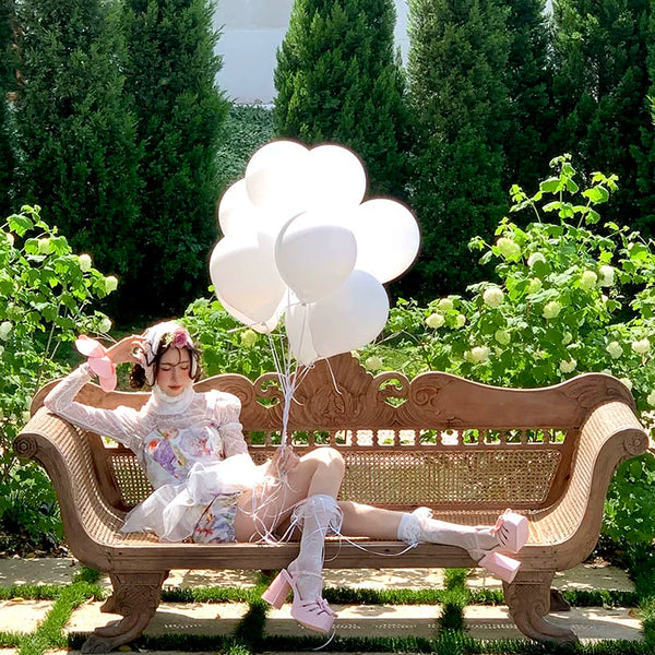 Fashion niche girl heart dark pattern lace calf socks spring and summer ultra-thin Korean girl medium tube socks