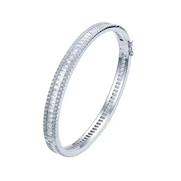 High precision T-shaped diamond bracelet with full refractive arrangement and luxurious inlaid heavy industry exquisite high-end bracelet