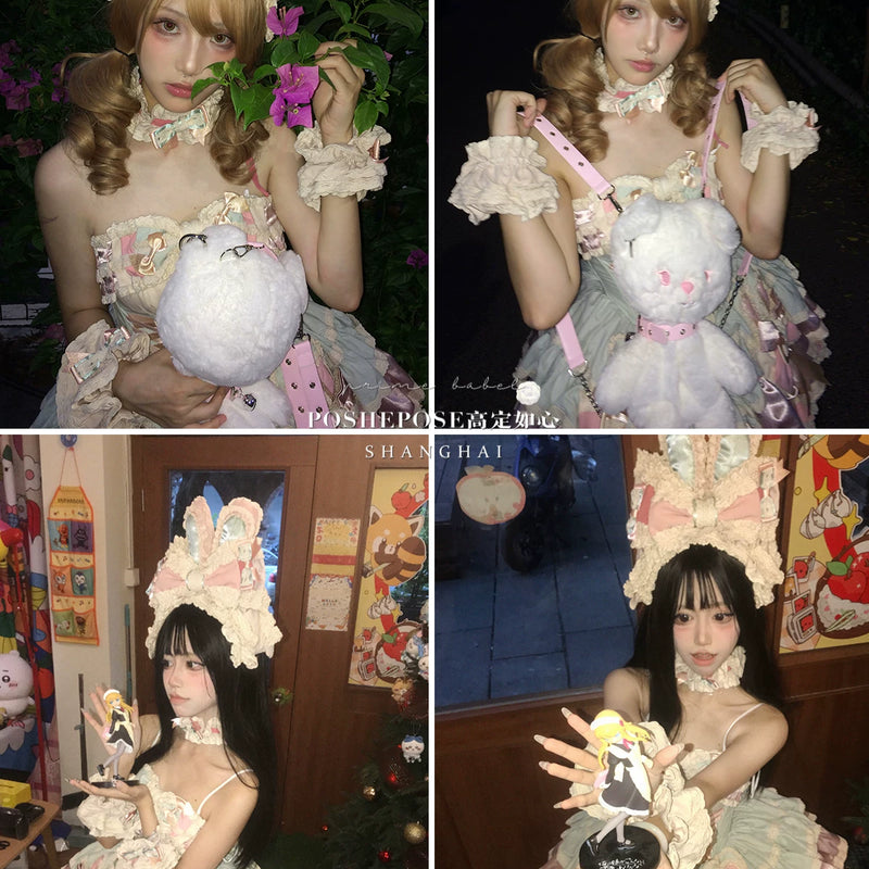 【ribbon dance】reborn edition 【pink bunny】pink cos christmas, halloween princess dress
