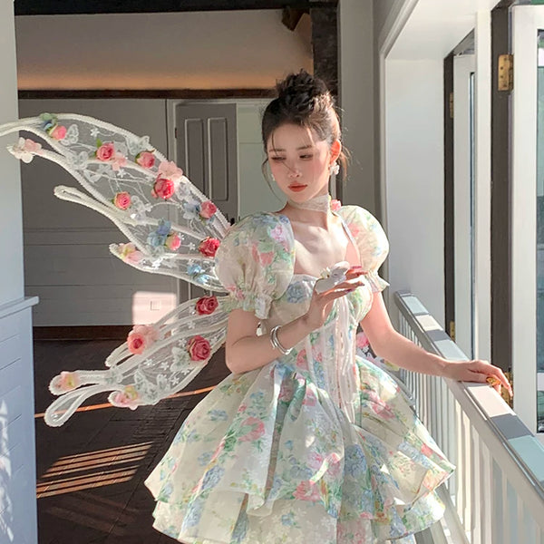 Fashion niche design lolita flower hollow lace knee socks calf socks ballet academy style