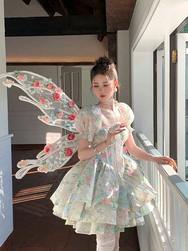 Fashion niche design lolita flower hollow lace knee socks calf socks ballet academy style