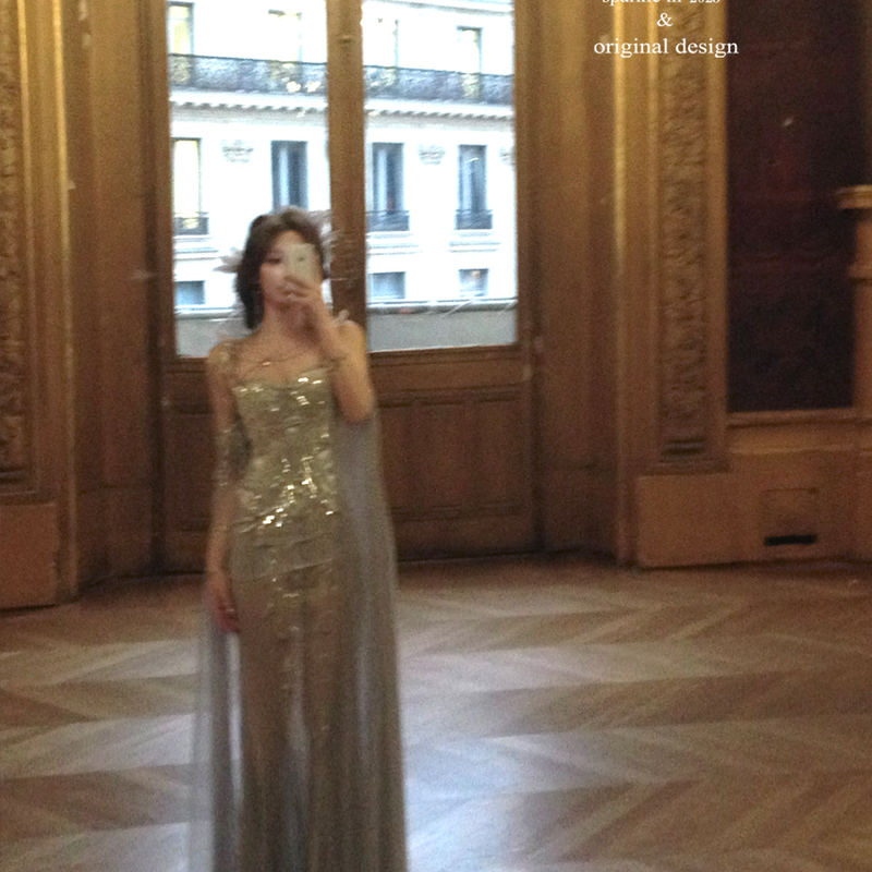 Silver slimming sexy dress full diamond split goddess maxi dress