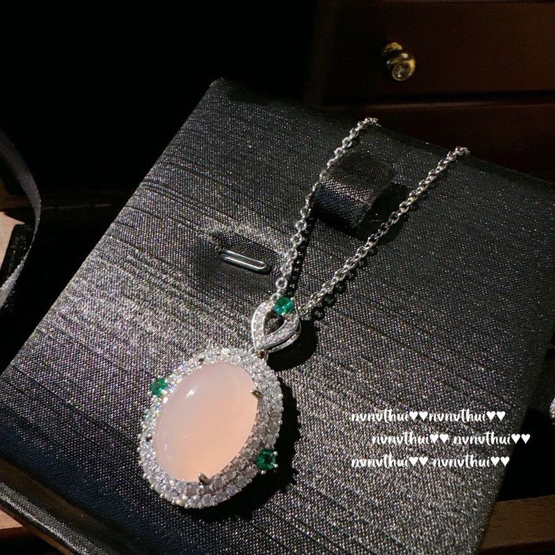 Mori new Chinese gem egg-shaped necklace Haoshi lady thousand gold wind luxury necklace women's fashion temperament