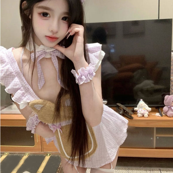 Pure Desire Style Sexy Hot Girl Maid Costume COS Halloween Cute Young Girl Age-Reducing Uniform Set for Women
