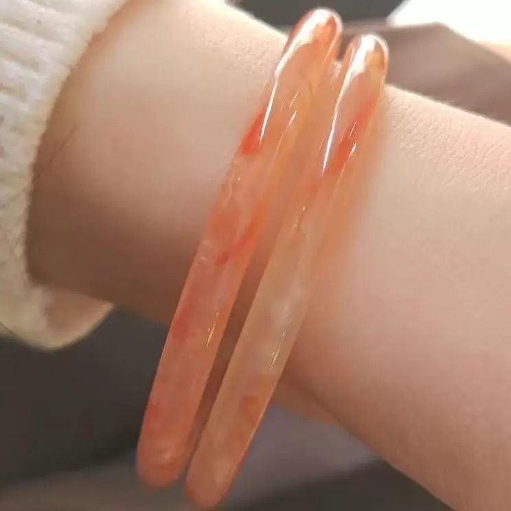 Glass Dingdang Imitation Jade Bracelet Rose Ancient Style Accessory Step-by-Step Sound Bestie Bracelet
