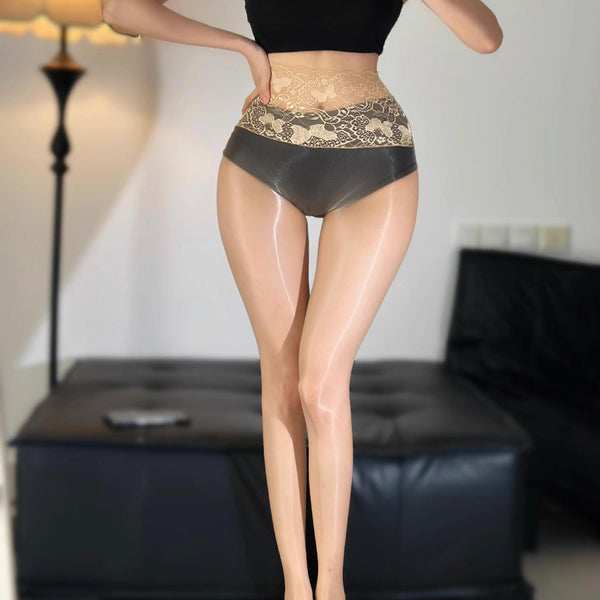 sw74 [Aurora Butterfly Lace High Waist Seamless Pantyhose] Ultra-thin Silky Feel Summer Sexy