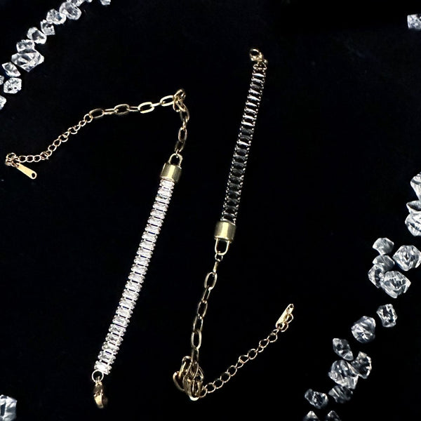 Couple super fairy row diamond bracelet, colored diamond bracelet, extravagant bracelet, unisex.