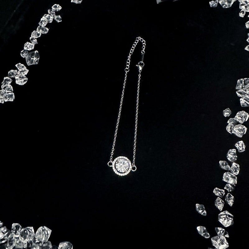 Couple Wrist Rhinestone Square Diamond Silver Extravagant Thousand Gold Style Fashion Bracelet