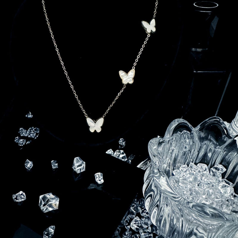 Necklace ins butterfly collarbone butterfly niche design necklace