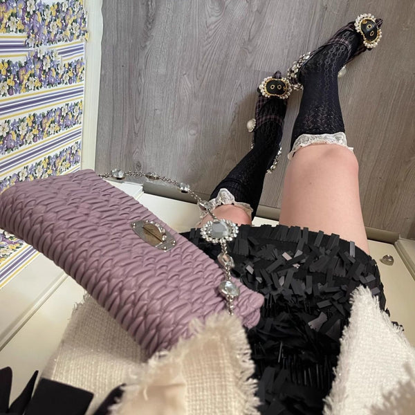Summer Thin Lace Trim Sexy Long Tube Socks Floral Hollow Breathable Hot Girl Thigh High Versatile Over-the-Knee Slouch Socks