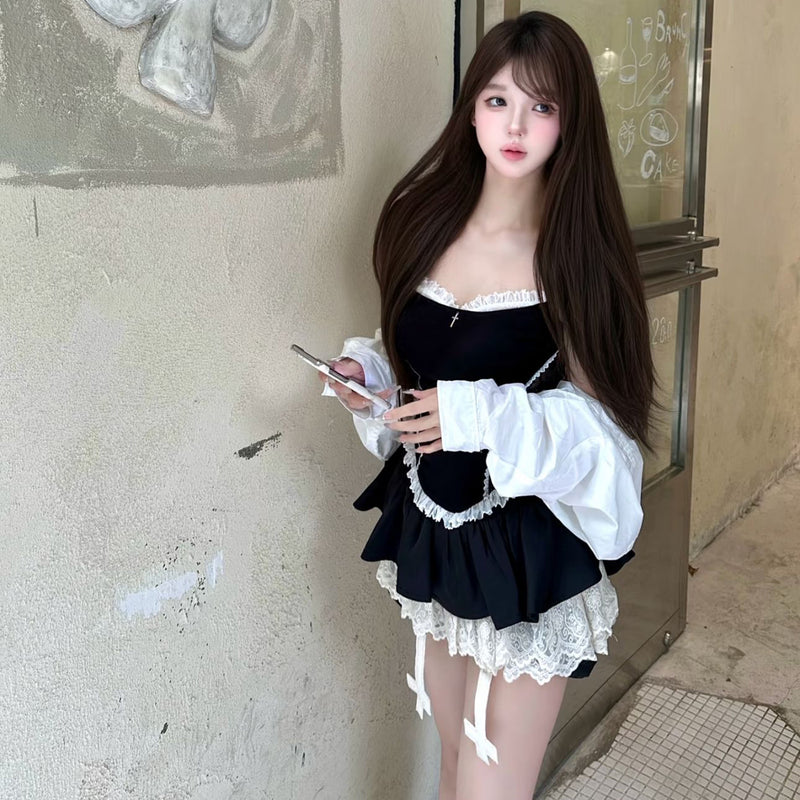 Pure Desire Style Sexy Hot Girl Lace Patchwork Camisole Women Summer Home Black Hollow Red Backless Camisole