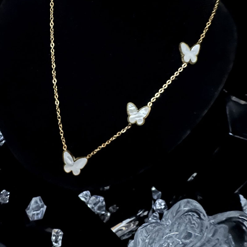 Necklace ins butterfly collarbone butterfly niche design necklace
