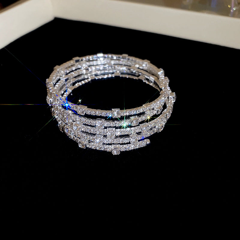 Pearl Elastic Bracelet for Women New High-End Sense Bracelet Light Luxury Niche Exquisite Summer Versatile Hand Jewelry